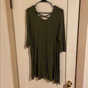 Cross cross back dress